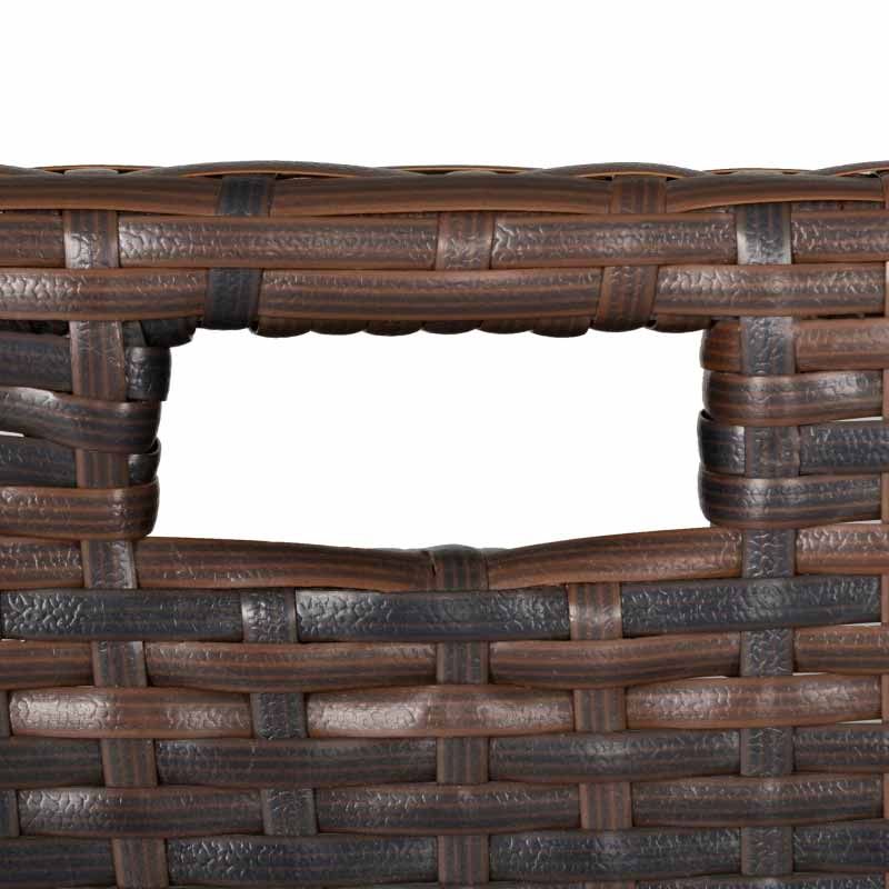 8-Seater Rattan Dining Table & Chairs Set - Brown