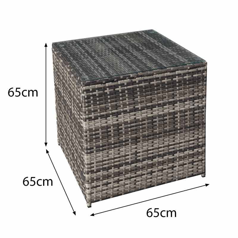 Malta Rattan 6 Seater Corner Set - Grey