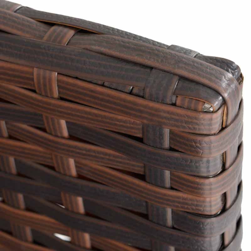 8-Seater Rattan Dining Table & Chairs Set - Brown