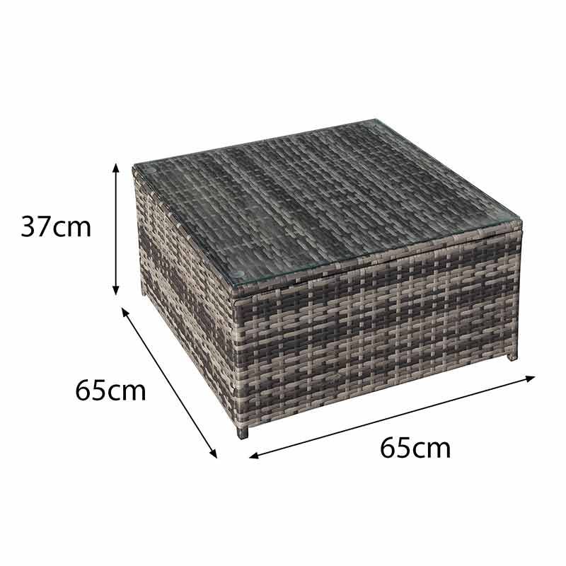 Malta Rattan 6 Seater Corner Set - Grey