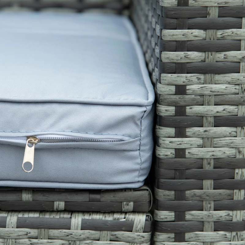 5 Seater Rattan Garden Furniture Set - Grey