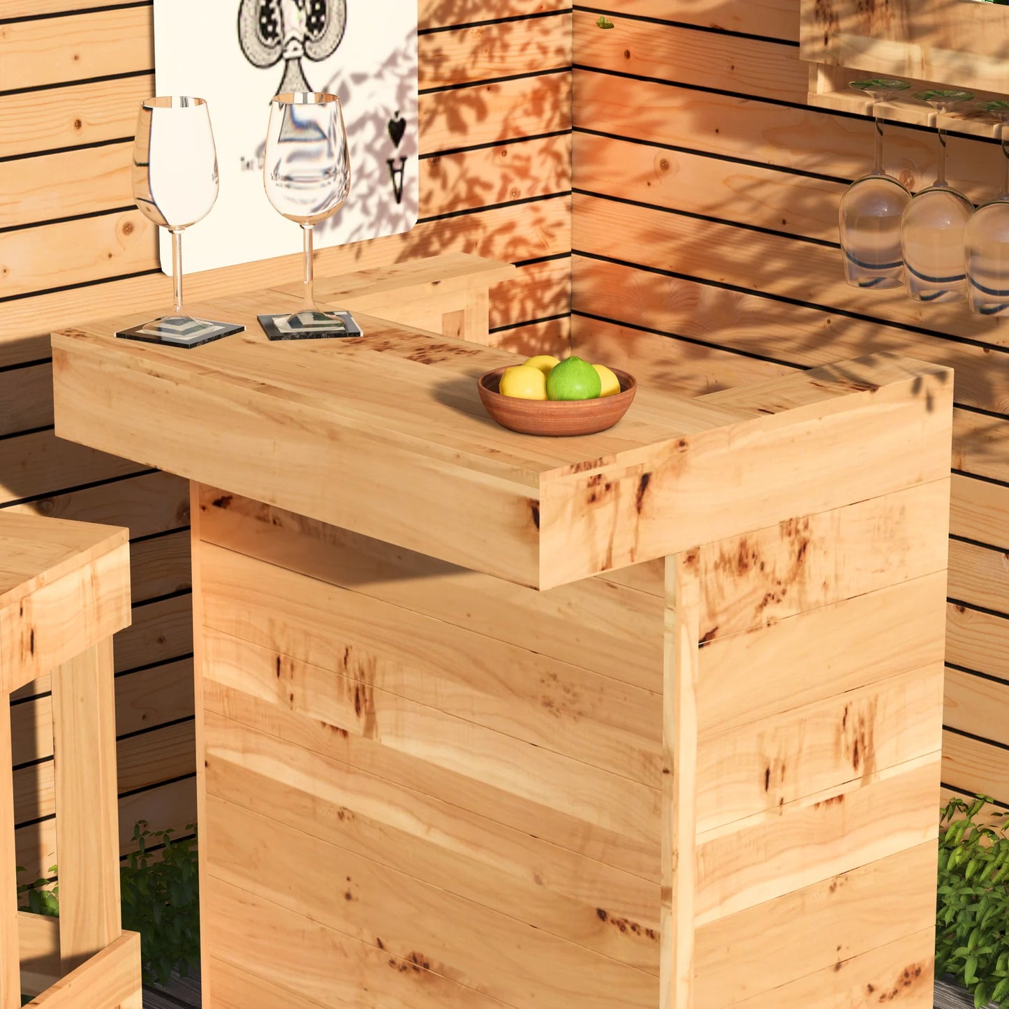 Rustic Wooden Pallet Bar