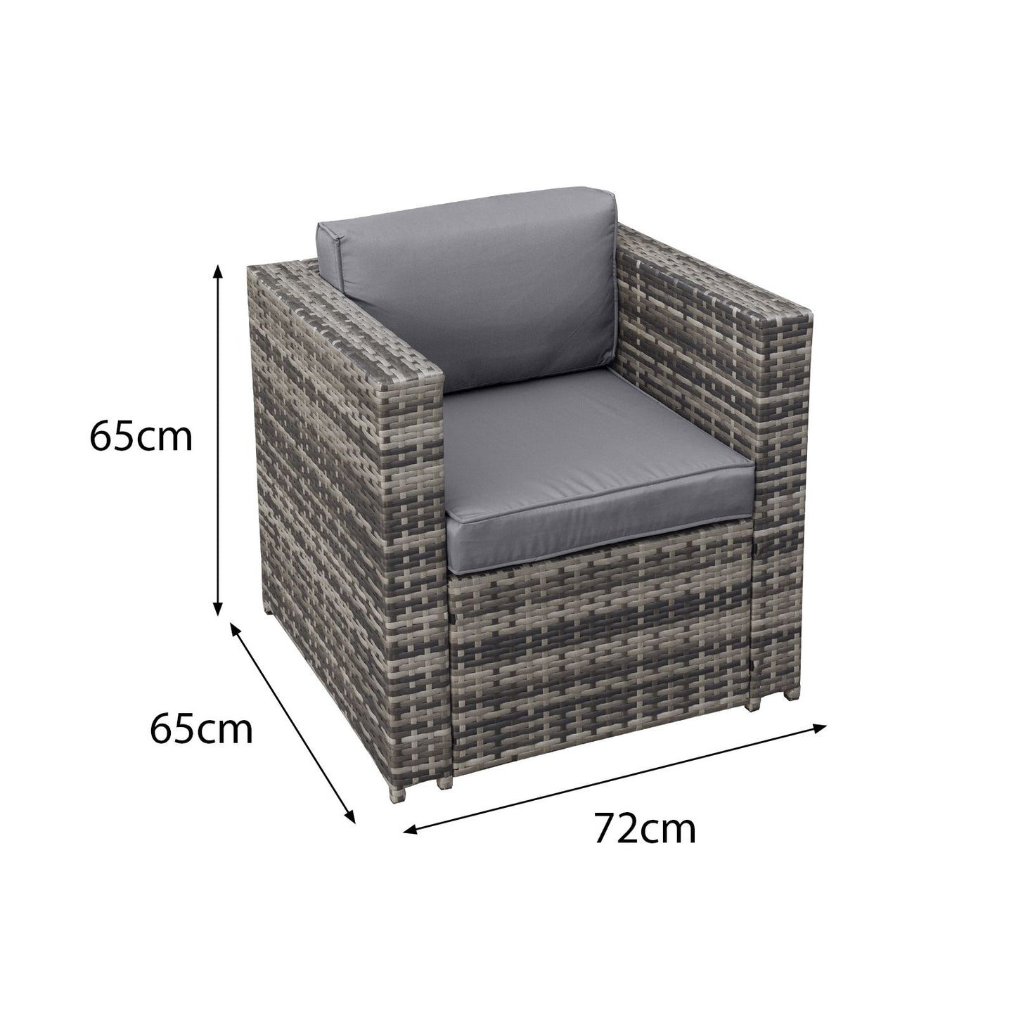 Malta Rattan 10 Seat U-Shape Set in Grey Walnut with 2 Footstools