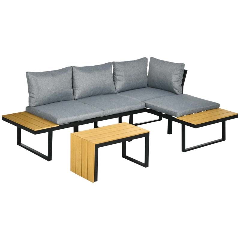 3 Piece Garden Furniture Set - Grey