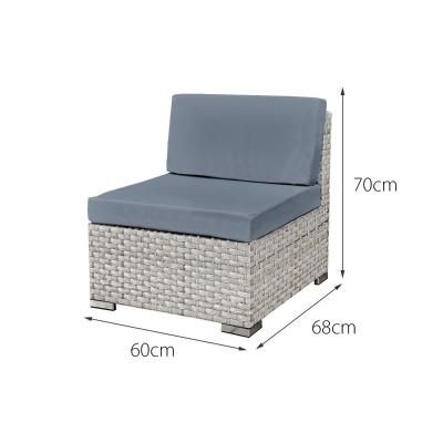 Trinidad Deluxe Rattan 8 Seater Modular Sofa Set - Dove Grey