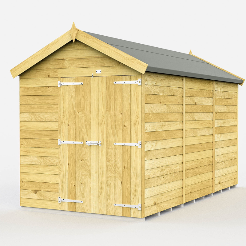 Apex Shed 6ft Double Doors With Windows