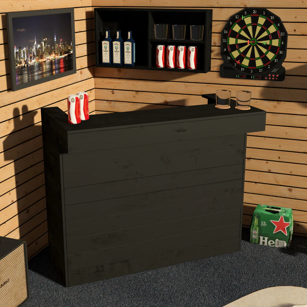 Rustic Wooden Man Cave Bar