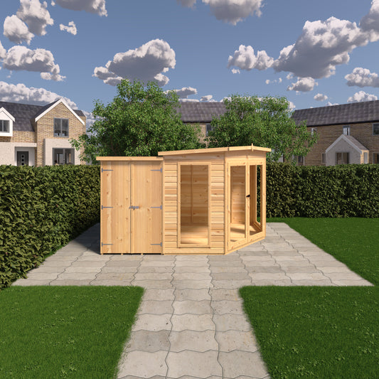 Barclay 8x12 Summerhouse with Side Shed