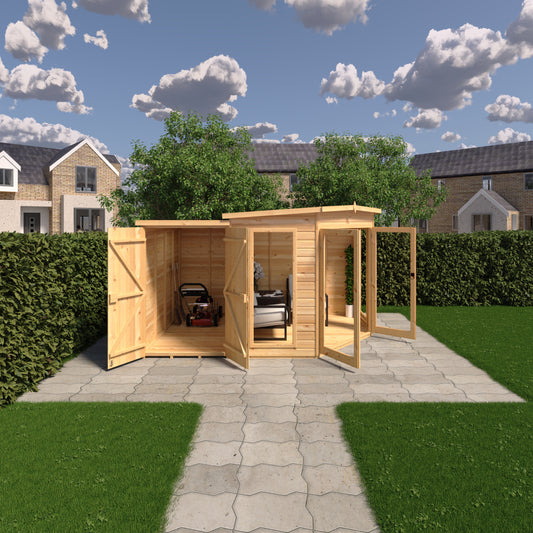Barclay 8x12 Summerhouse with Side Shed
