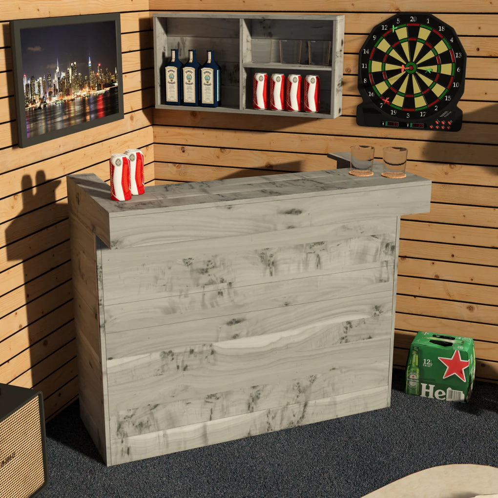 Rustic Wooden Man Cave Bar