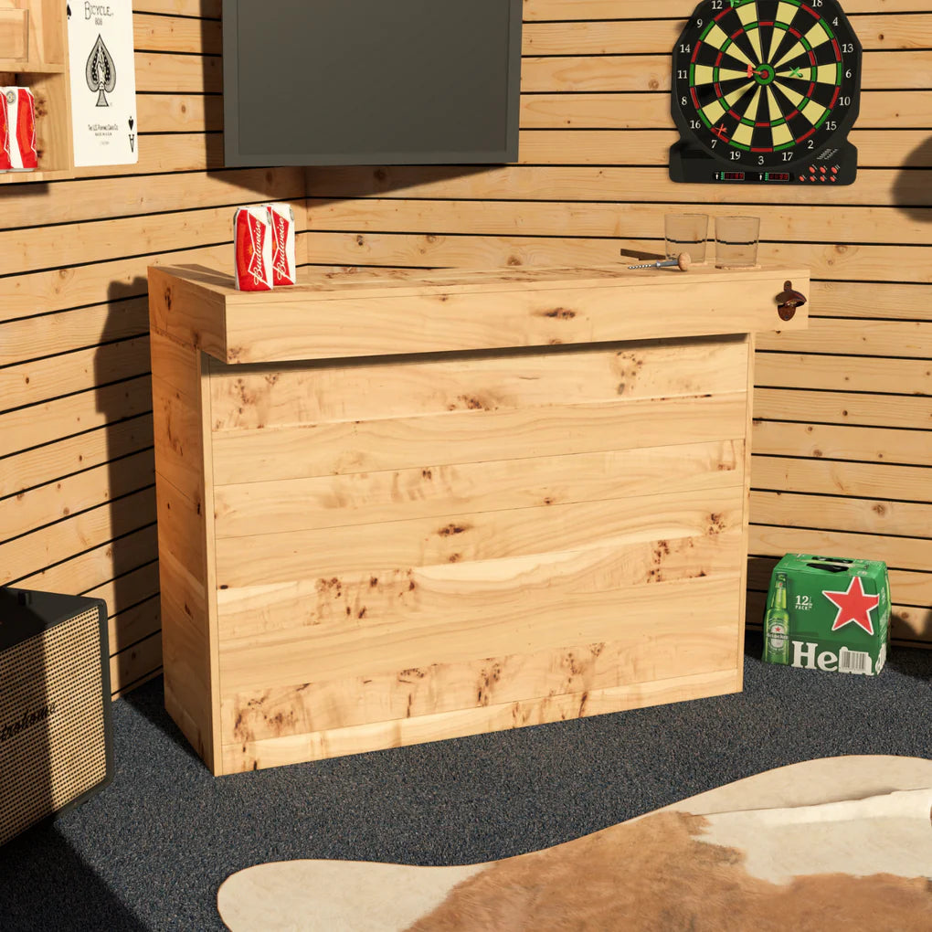 Rustic Wooden Man Cave Bar