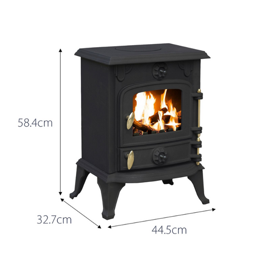 Royal Fire™ 5kW Cast Iron Multifuel Stove + Firewood Starter Kit