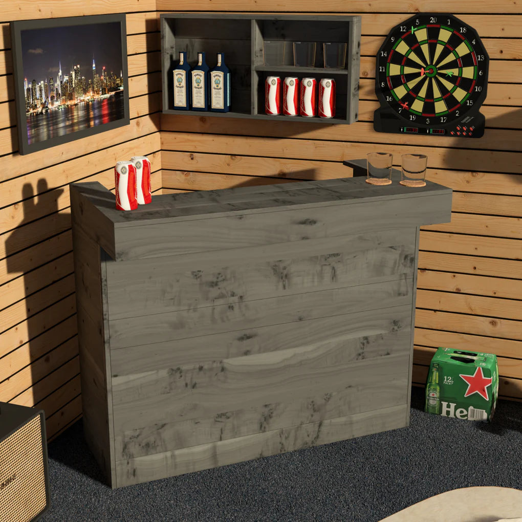 Rustic Wooden Man Cave Bar
