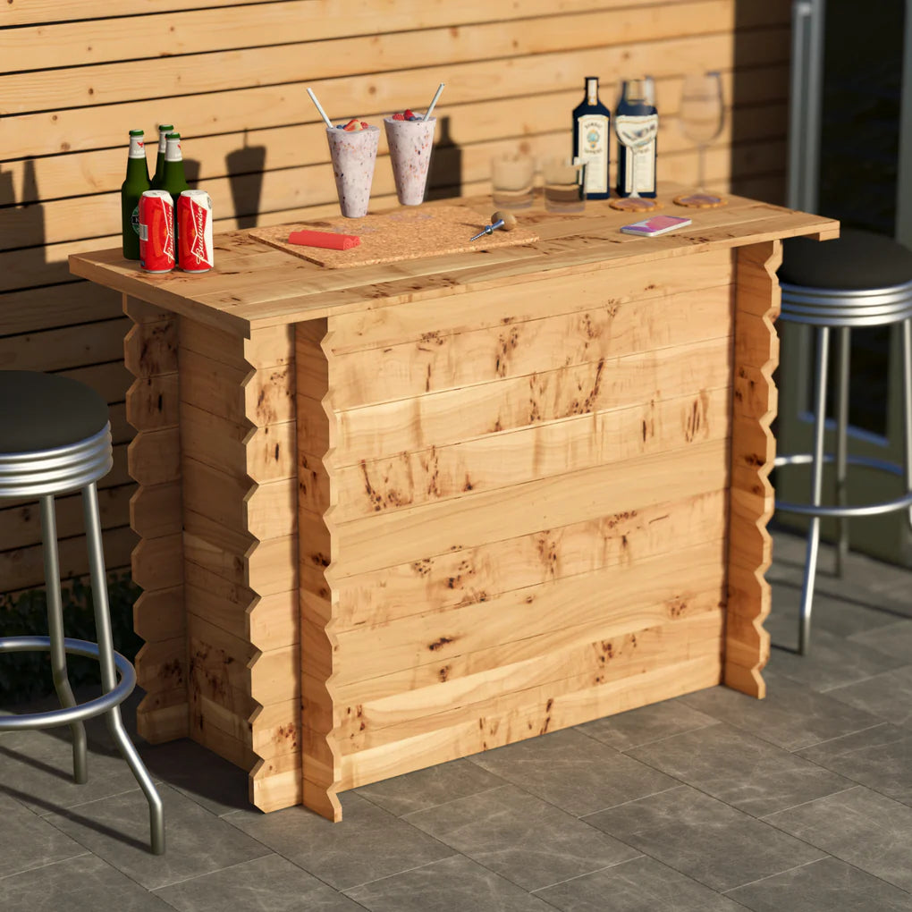 Rustic Wooden Interlock Bar – Idealoutdoorliving