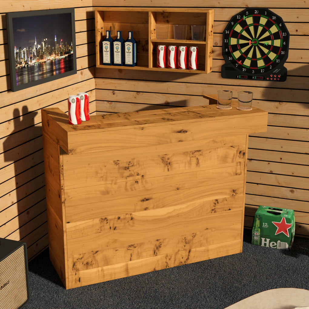 Rustic Wooden Man Cave Bar