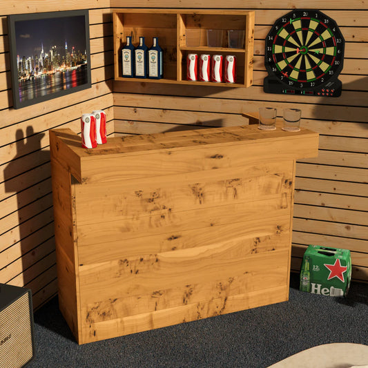 Rustic Wooden Man Cave Bar