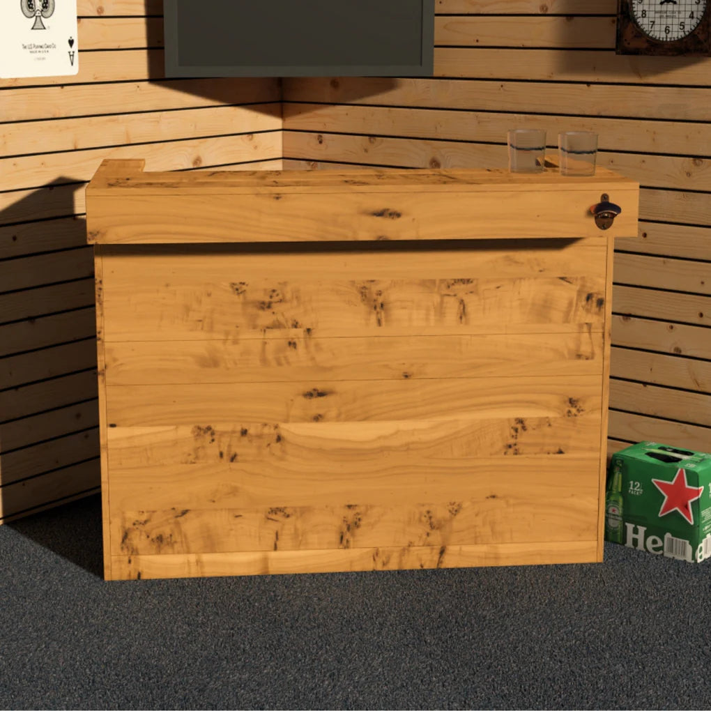 Rustic Wooden Man Cave Bar