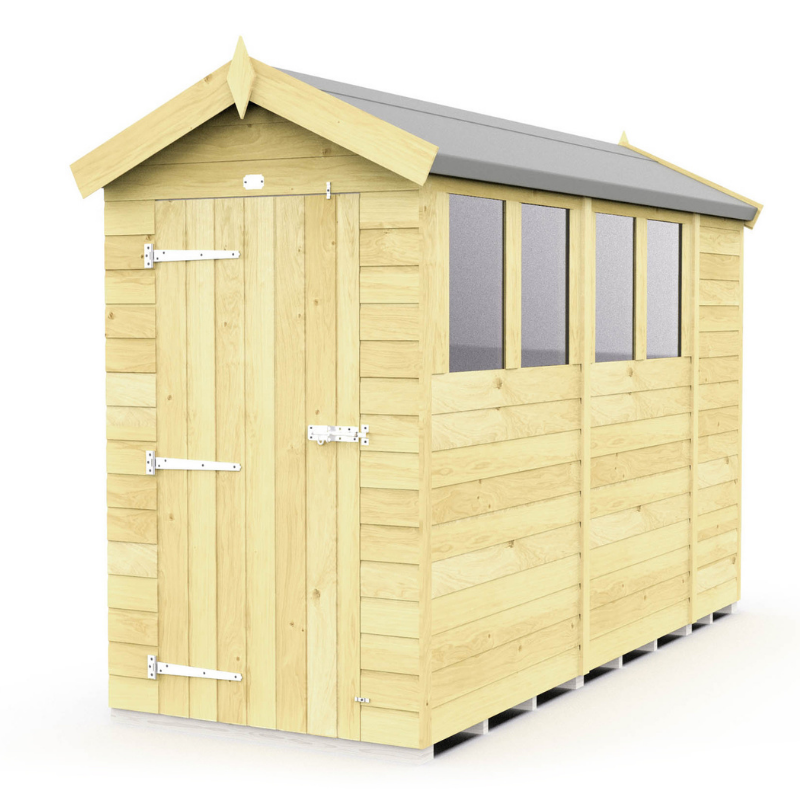 Apex Shed 4ft Single Door With Windows