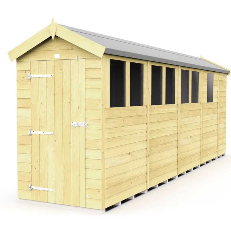 Apex Shed 4ft Single Door With Windows