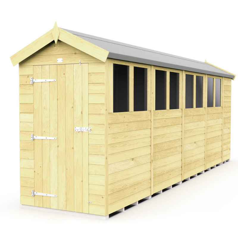 Apex Shed 4ft Single Door With Windows