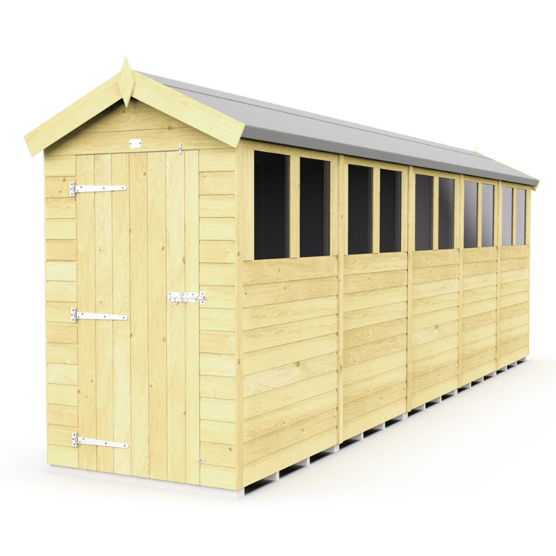 Apex Shed 4ft Single Door With Windows