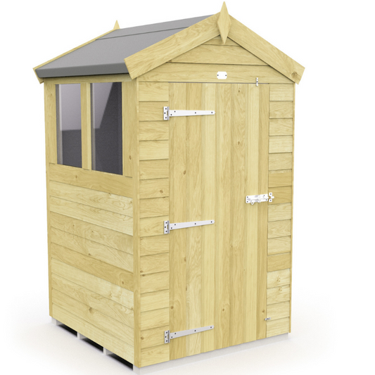 Apex Shed 4ft Single Door With Windows