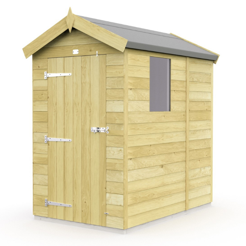 Apex Shed 4ft Single Door With Windows