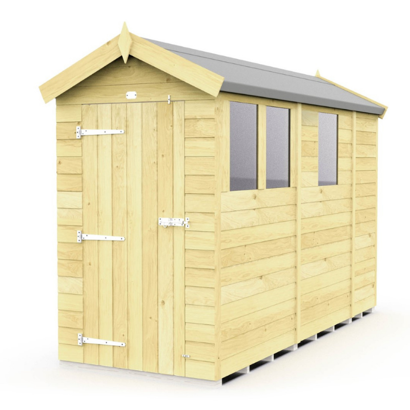 Apex Shed 4ft Single Door With Windows