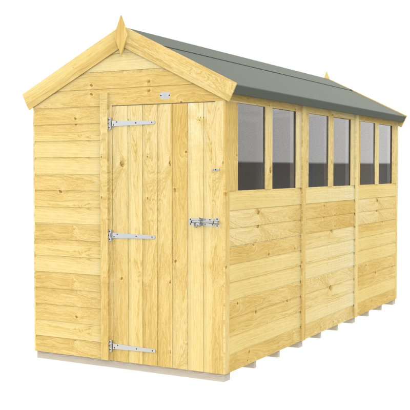 Apex Shed 5ft Single Door With Windows