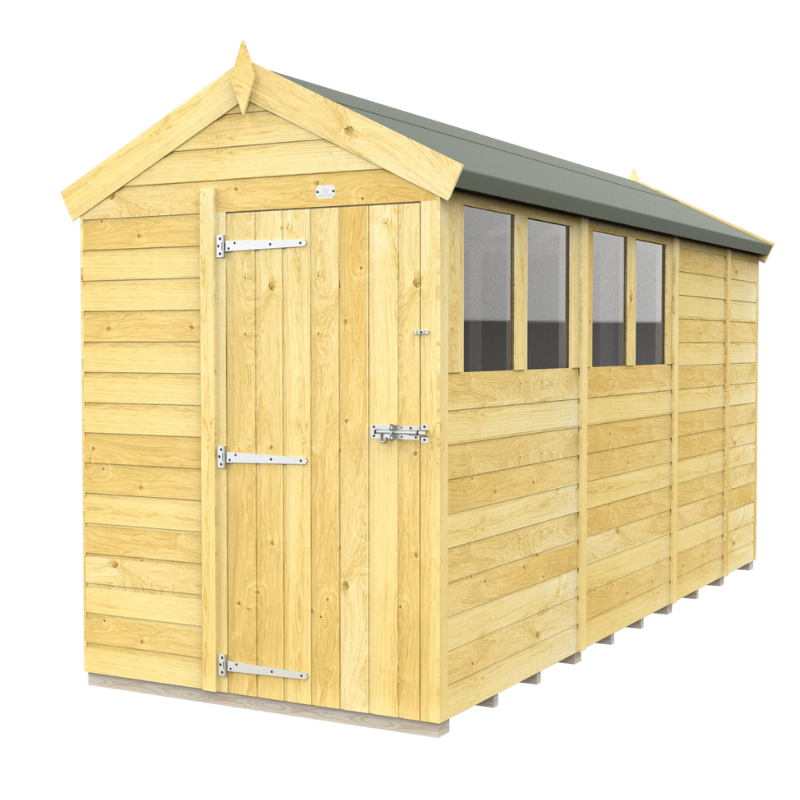 Apex Shed 5ft Single Door With Windows