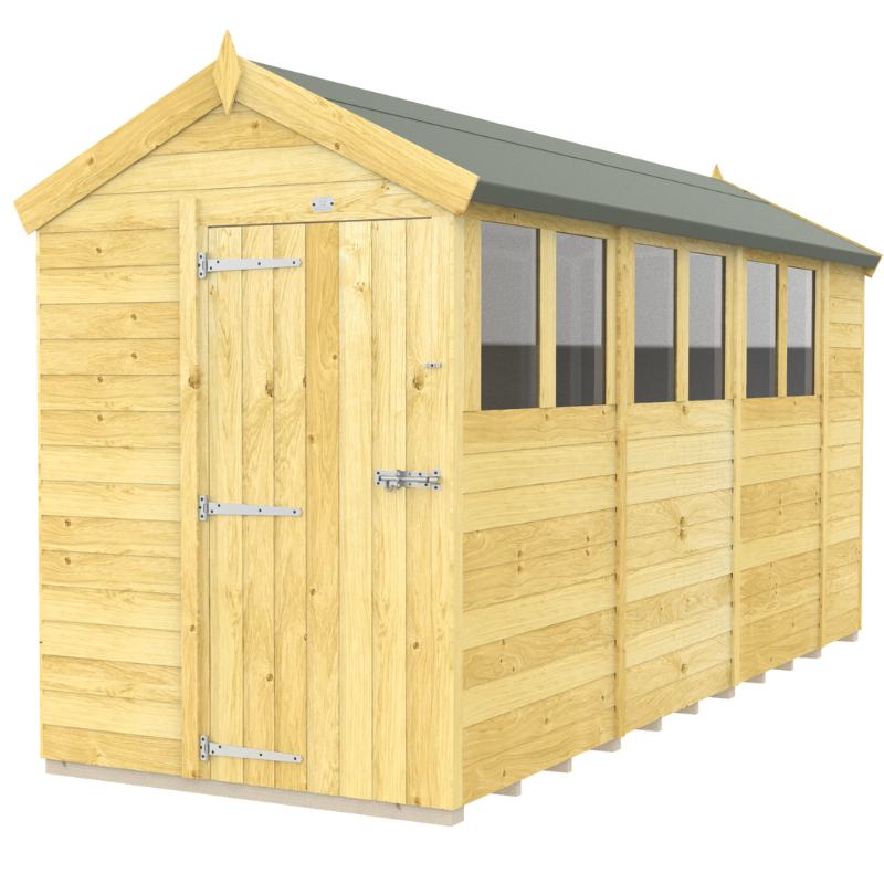 Apex Shed 5ft Single Door With Windows