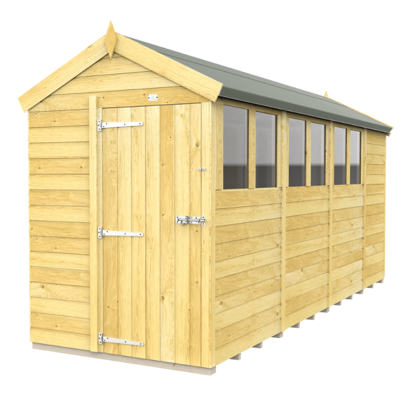 Apex Shed 5ft Single Door With Windows