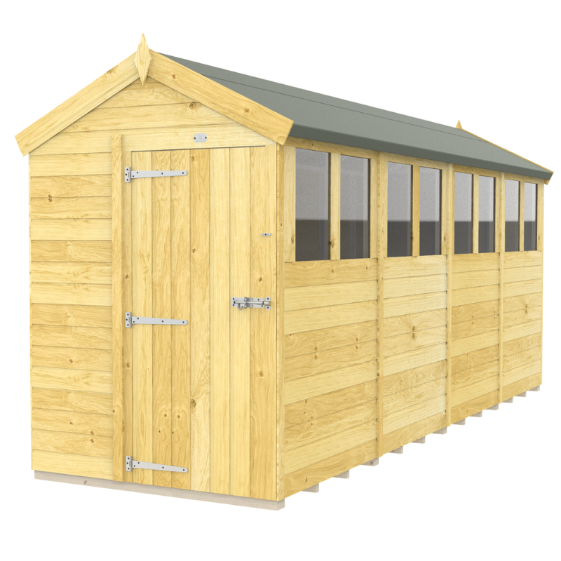 Apex Shed 5ft Single Door With Windows