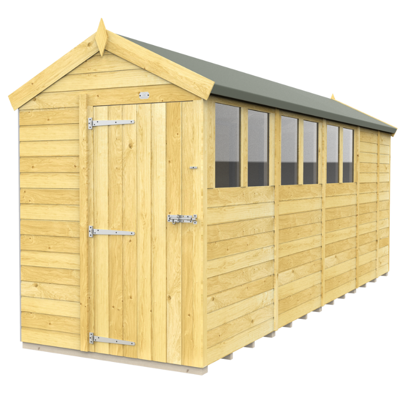 Apex Shed 5ft Single Door With Windows