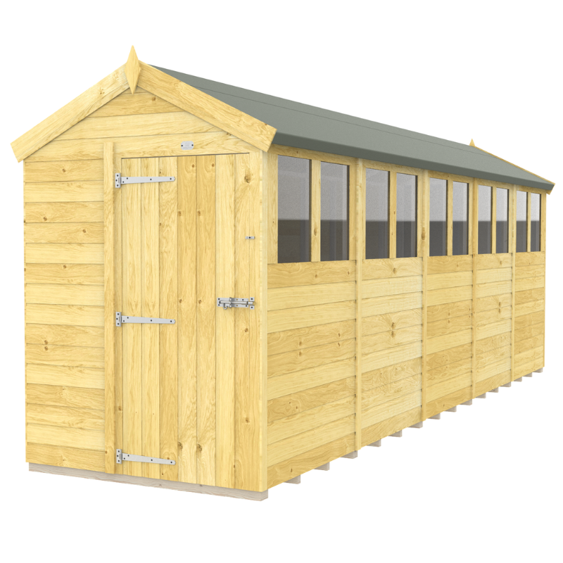 Apex Shed 5ft Single Door With Windows