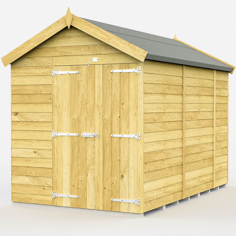 Apex Shed 6ft Double Doors No Windows