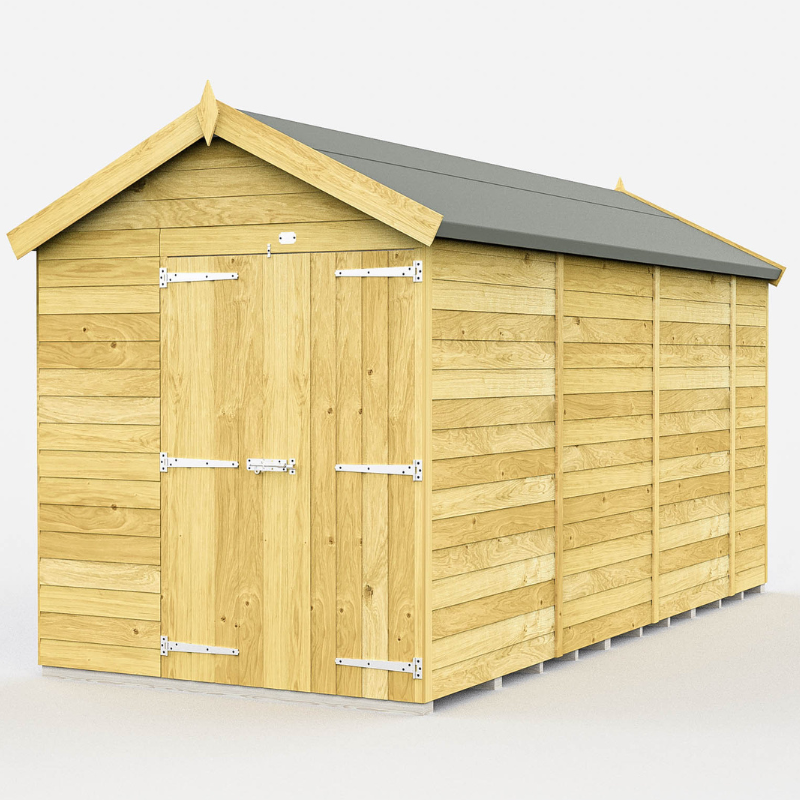 Apex Shed 6ft Double Doors No Windows