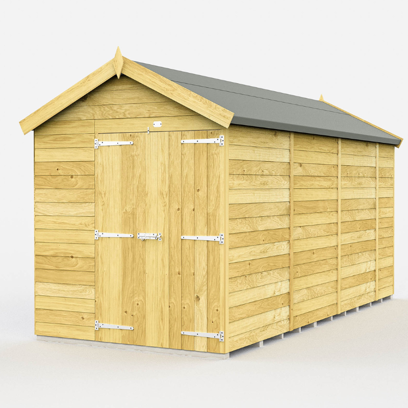 Apex Shed 6ft Double Doors No Windows