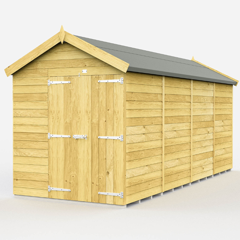 Apex Shed 6ft Double Doors No Windows