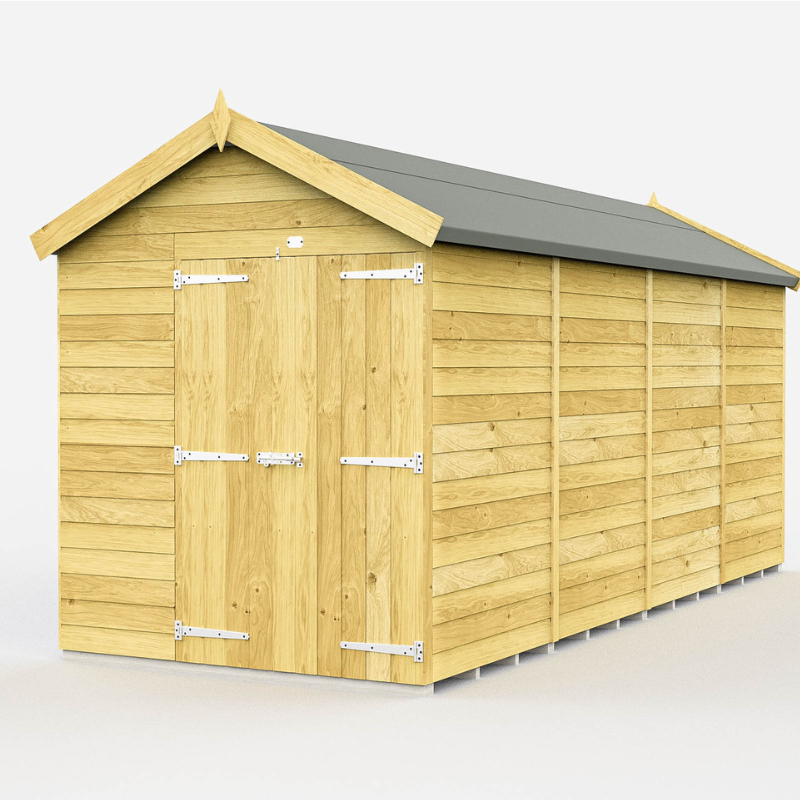 Apex Shed 6ft Double Doors No Windows