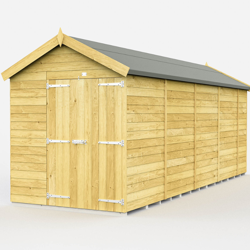 Apex Shed 6ft Double Doors No Windows