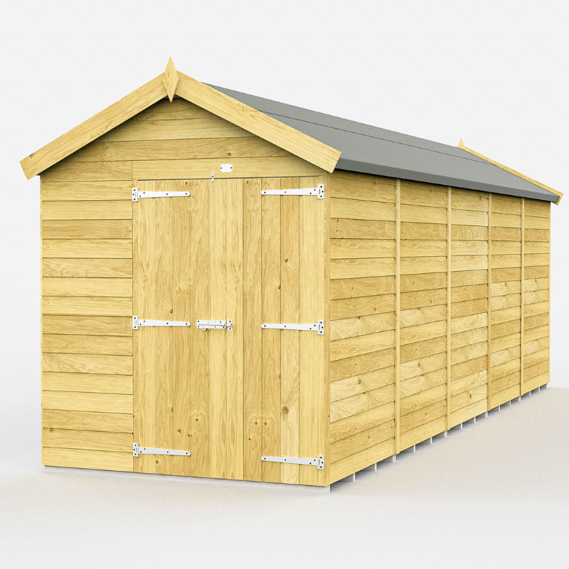 Apex Shed 6ft Double Doors No Windows