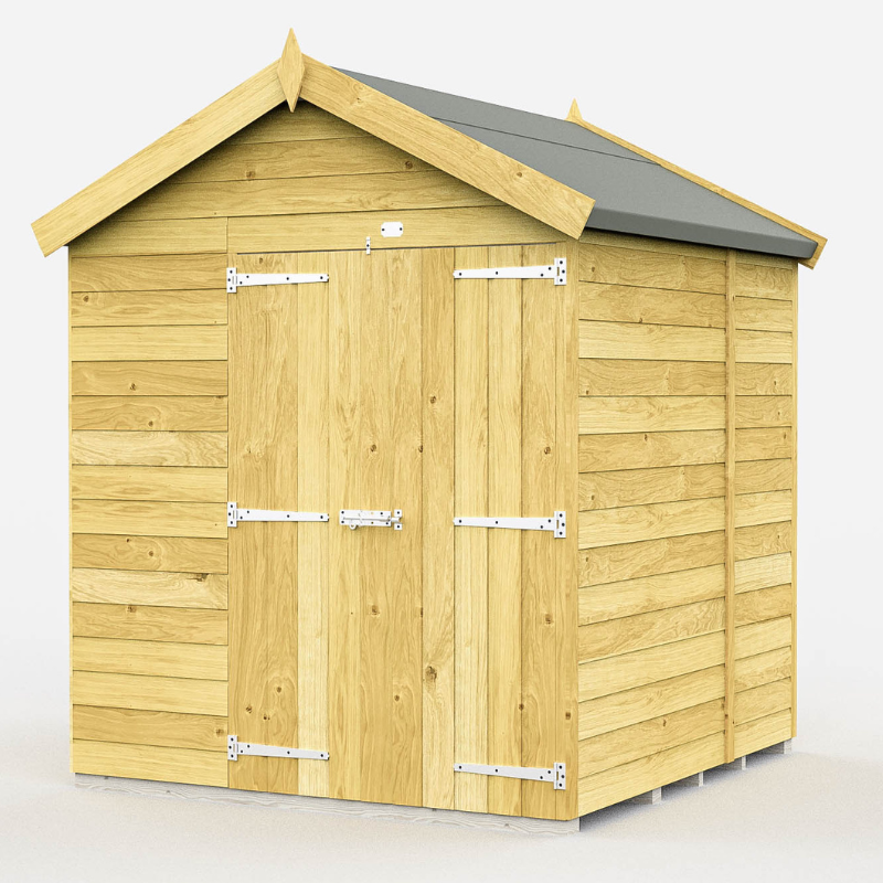 Apex Shed 6ft Double Doors No Windows