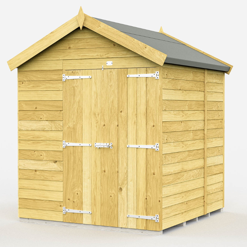 Apex Shed 6ft Double Doors No Windows