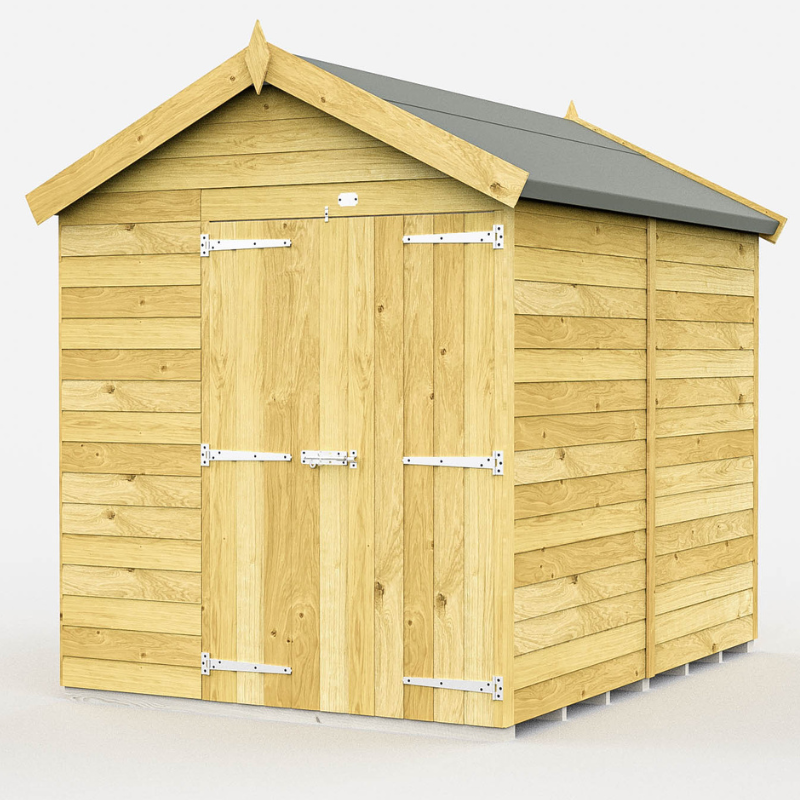 Apex Shed 6ft Double Doors No Windows