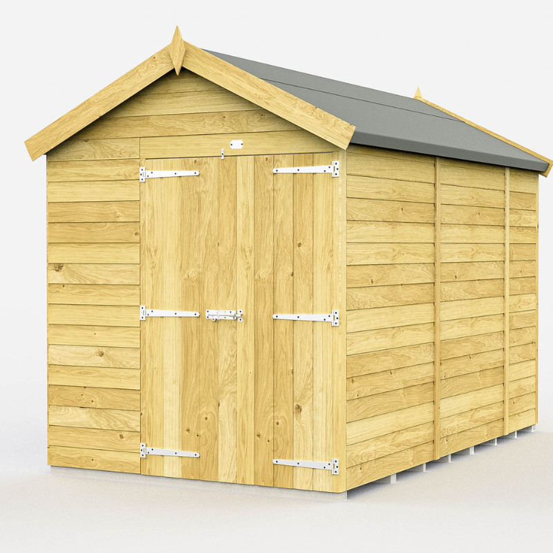 Apex Shed 6ft Double Doors No Windows