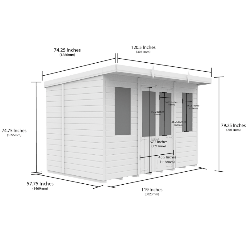 Pent Summerhouse 5ft