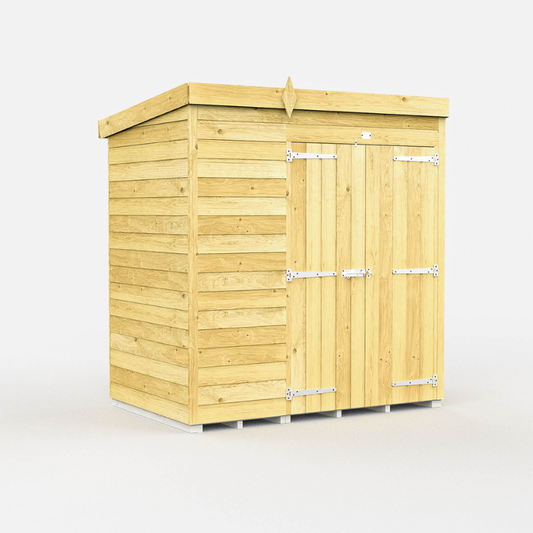 Pent Shed 4ft Double Door No Windows