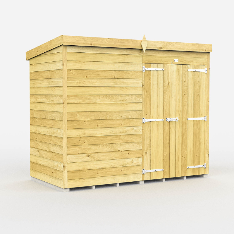 Pent Shed 4ft Double Door No Windows