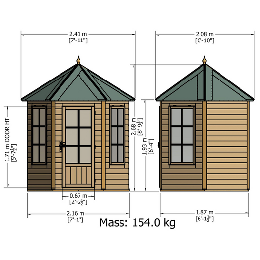 Gazebo Summerhouse 6x6